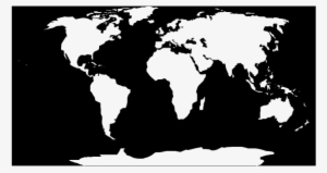 World Map Black White Rubber Stamp - Oval World Map Png