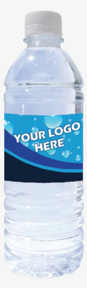 9oz Water Bottle With Blue Water Bubble Label Saying - Bottled Water Blue Label