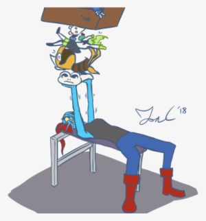 Undyne The Benchpresser By Jon Causith - Illustration