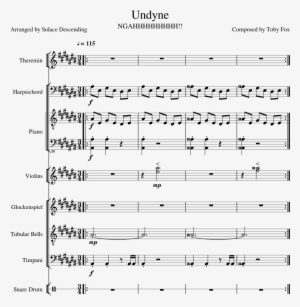Undyne Sheet Music Composed By Composed By Toby Fox - Alto Sax Still Fly