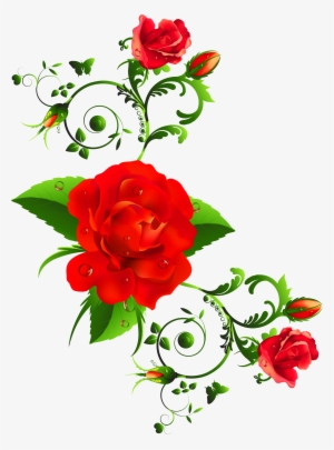 Red Flower Clipart Nice View - Rosas Vermelhas Desenho Png