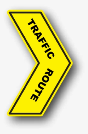 Floor Marking Yellow Directional Arrow, Traffic Route - Ergomat - Durastripe Directional Peel & Stick Floor