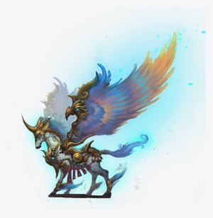 A Painting Of Fantasy Pegasus - Talisman Online Mount Png