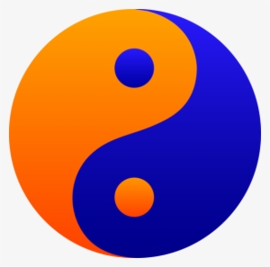 Illuminati Clipart Ying Yang - Yin Yang Blue And Orange
