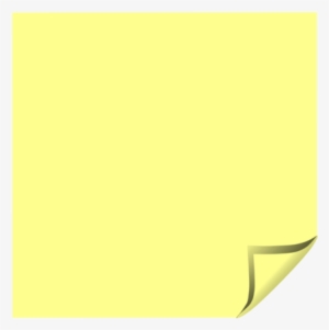 Sticky Note Yellow Folded Corner - Clip Art
