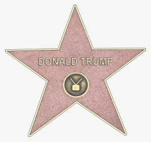 Donald Trump Hollywood Star Sticker - Hollywood Star Transparent
