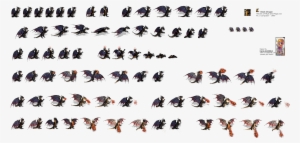 Click For Full Sized Image Black Dragon - Dragon Sprite Sheet Png