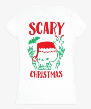 Scary Christmas Womens T-shirt - Spooky Christmas Card