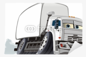 Vector Cartoon Delivery / Cargo Truck Wall Mural - Cartoon Delivery Truck