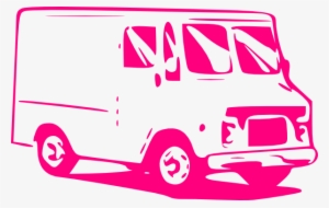 Pink Truck Clip Art - Food Truck Clip Art