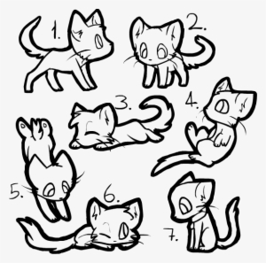 Chibi Cat Line-art Batch - Chibi Cat Lineart