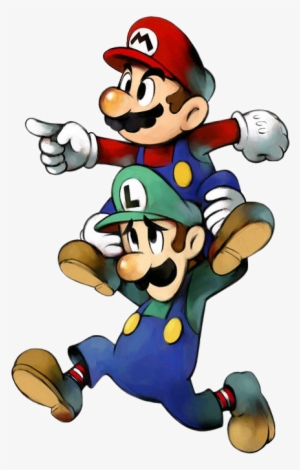 Mario And Luigi Transparent - Mario And Luigi Piggy Back