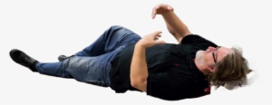 Gabe Newell Laying Down - People Lying Down Png