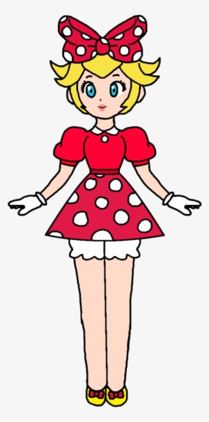 Graphic Library Download Peach Minnie Red Outfit By - Princess Peach Cinderella