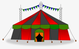 Circus Tent Big Top Show Stripes Carnival - Clipart Circus