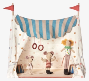 Circus Tent With 3 Circus Mice - Maileg Circus Tent