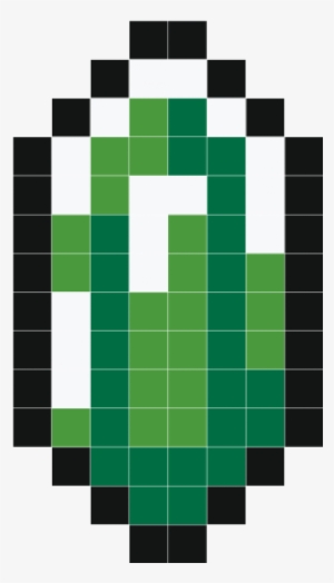 Green Rupee Png Svg Freeuse Stock - Minecraft Diamond Pixel Art