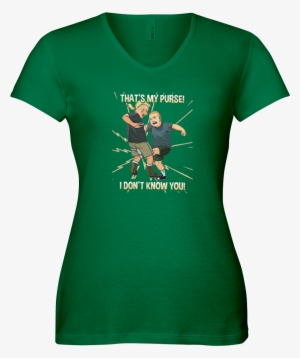 Bobby Hill That's My Purse Ladies V Neck Cotton T Shirt