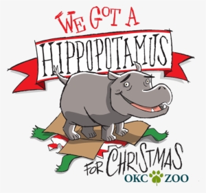Jennings Was The Go To Illustrator For The Oklahoma - Christmas Hippopotamus Transparent