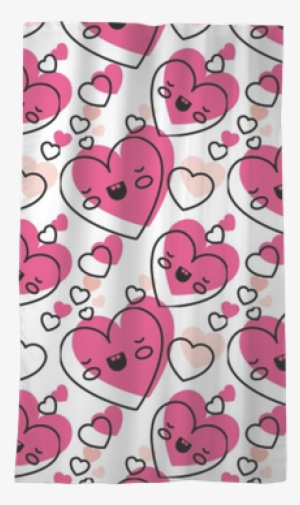 Cute Heart Love Kawaii Pattern Vector Illustration - Illustration