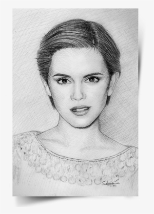 Clipart Free Download Celebrity Portraits On Wacom - Emma Watson Drawing