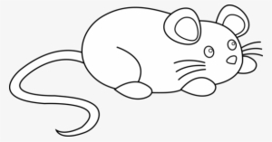 Mouse - Cute Rat Clipart Black And White