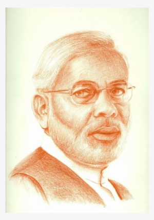 Celebrity Painiting Modi Sangunie Sketch - Narendra Modi