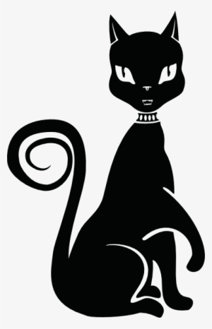 Black Cat Clipart Pet Cat - Dibujo De Gata Negra
