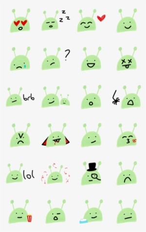 Cute Alien Face - Emoji