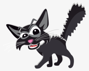 Scary Looking Black Cat Clip Art Is Perfect For Use - Scared Cat Clipart Png