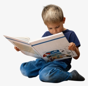 Child Sitting Png For Photoshop - Child Reading Png