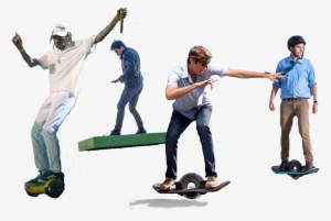 Header - Person On Hoverboard Png