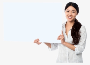 Girl Holding Banner Png Background Stock Images - Girl Holding Banner Png