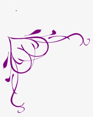 Corner Frame Purple Clip Art - Swirl Clip Art
