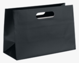 Die-cut Handle Kraft Paper Bags - Die Cut Handle Black Paper Bag