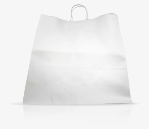White Paper Bag Twisted Handle Front - Briefcase