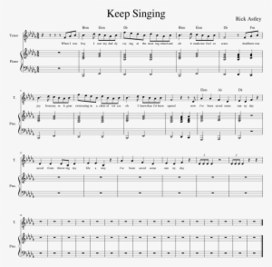 Keep Singing Sheet Music Composed By Rick Astley 1 - Addio Fiorito Asil Spartito