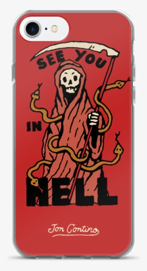 See You In Hell Iphone Case - Illustration