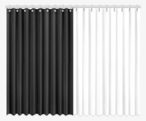 Black And White Window Curtain 52"x84"