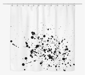 Black Paint Splatter Shower Curtain - Black Paint Splatter Png
