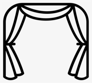 Readymade Curtains - Black And White Curtain Clipart Png