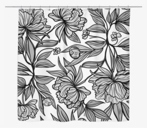 Vintage Floral Shower Curtain - Notebook : My Note My Idea ,8 X 10, 110 Pages : Batik