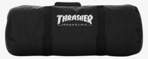 Thrasher Logo Duffelement Bag Black W/board Straps - Mob X Thrasher Skate Mag Grip Black Yellow 9x30