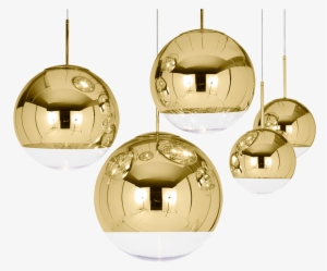 Free Gold Disco Ball Png - Tom Dixon Mirror Ball Gold Pendant Light