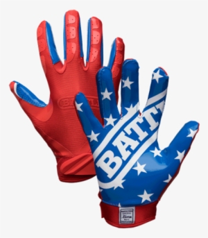 Battle American Flag Youth Football Receiver Gloves - Best Football Gloves