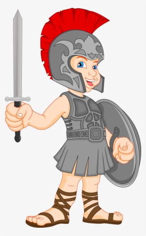 Roman Warriors Clipart Egyptian Soldier - Gladiator Clipart