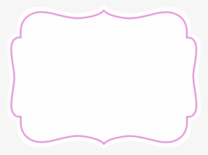 Transparent Label White With Pink Border Transparent - Label White And Pink Png
