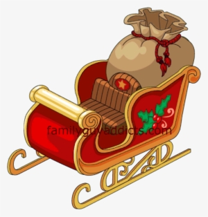 sledding drawing santa's slay - santa's sleigh with sack