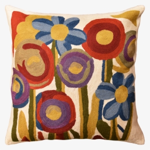 Engaging Red And White Pillows 13 Floral Poppy Bloom - Throw Pillow