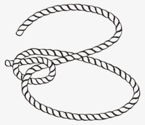 Lasso Drawing Cowboy Computer Icons Rope - Black And White Cowboy Rope Clipart